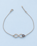 Evil eye infinity anklet