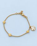 Golden Daisy Charm Bracelet