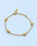 Golden Heart Link Bracelet