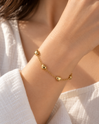 Golden Heart Link Bracelet