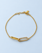 Golden Bar Link Bracelet