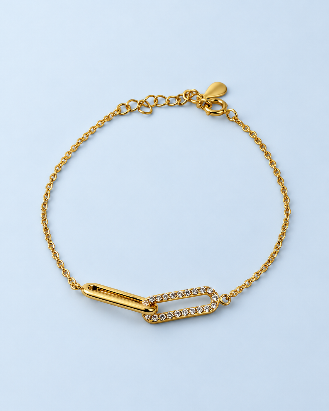 Golden Bar Link Bracelet