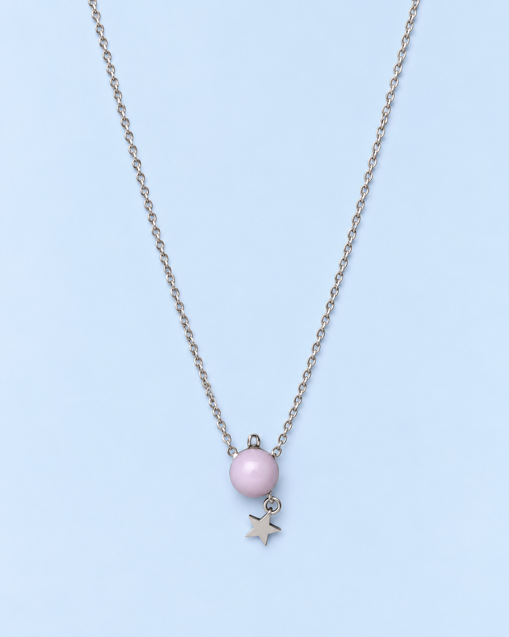 Lavender Orb Star Charm Necklace