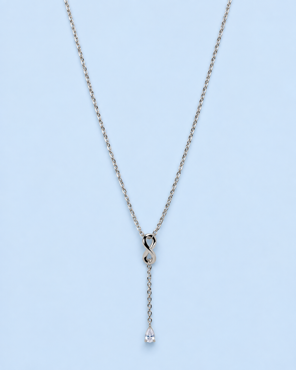 Crystal Infinity Drop Necklace