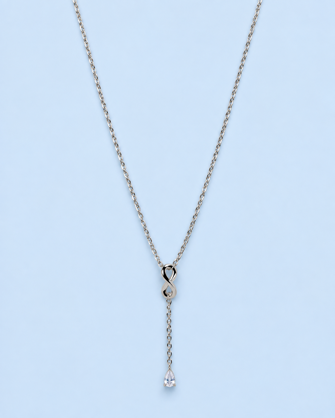 Crystal Infinity Drop Necklace