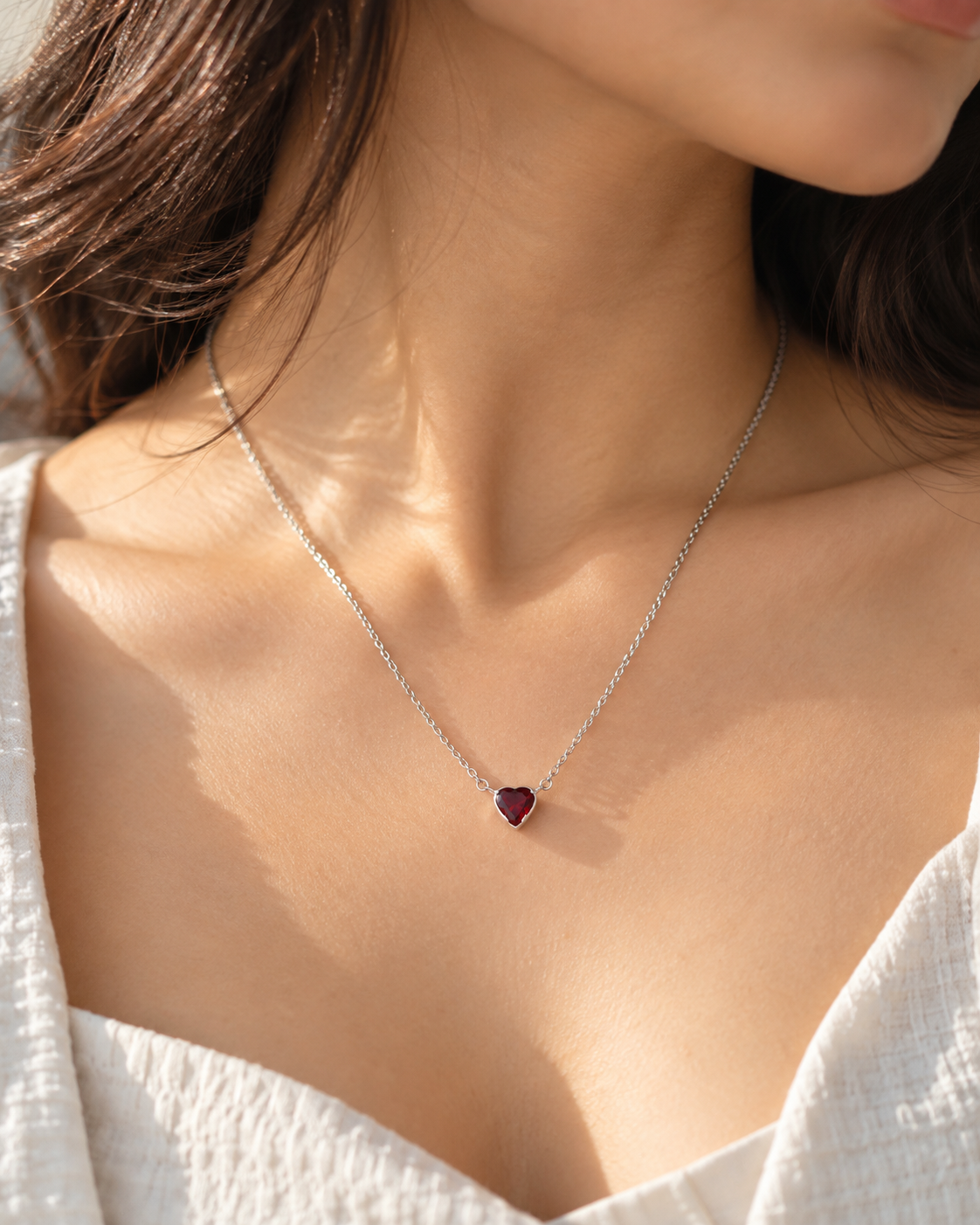 Ruby Heart Necklace