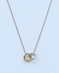 Two-Tone Interlocking Circles Necklace