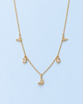 Golden Butterfly Station Necklace