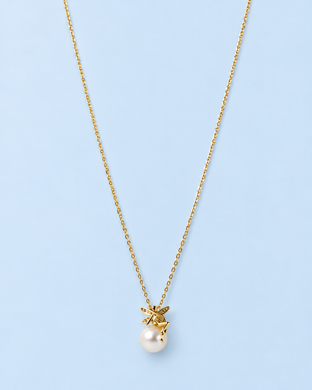 Golden Fairy Pearl Necklace
