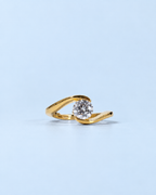 Golden Embrace Solitaire Ring