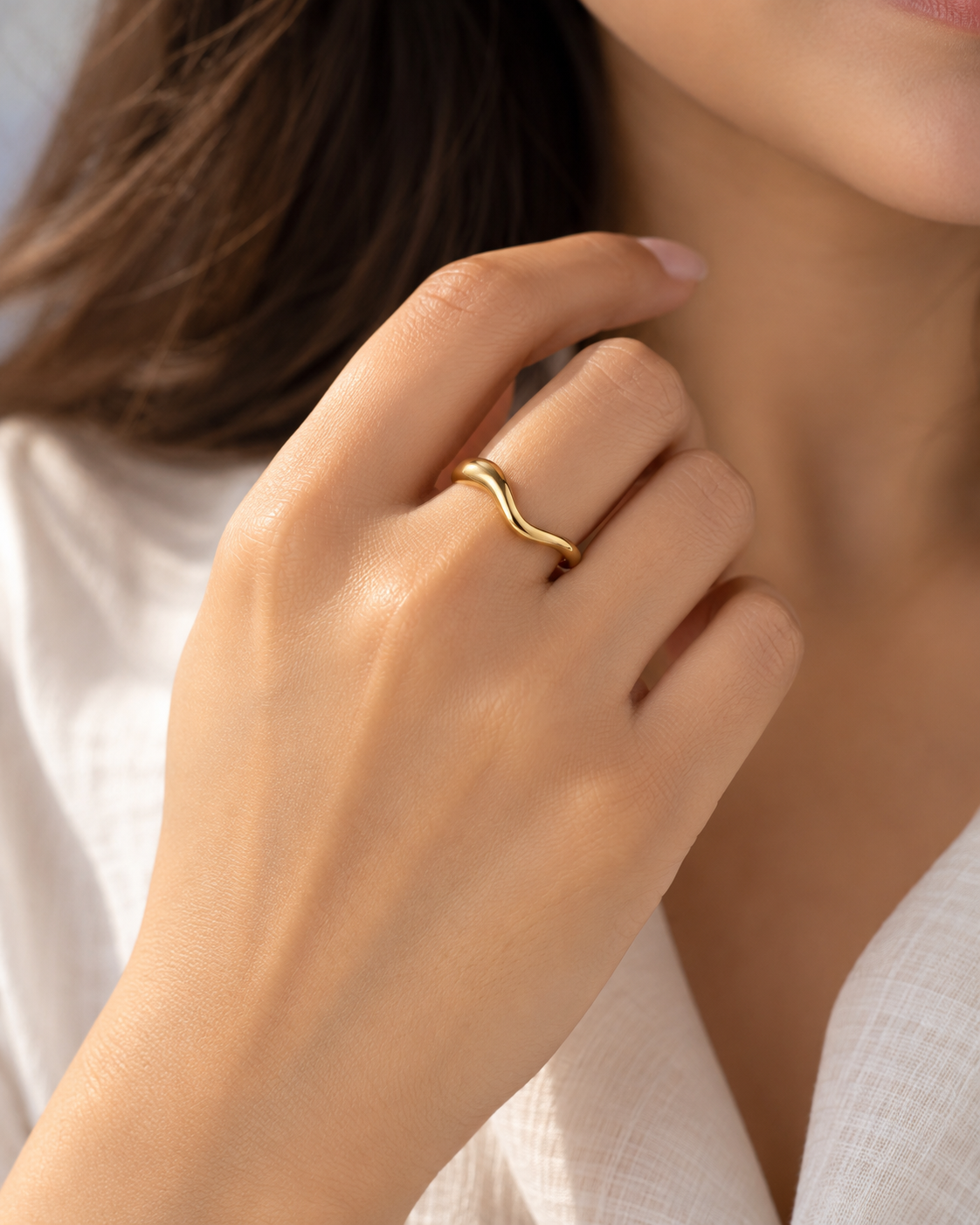 Sculpted Wave Gold Ring