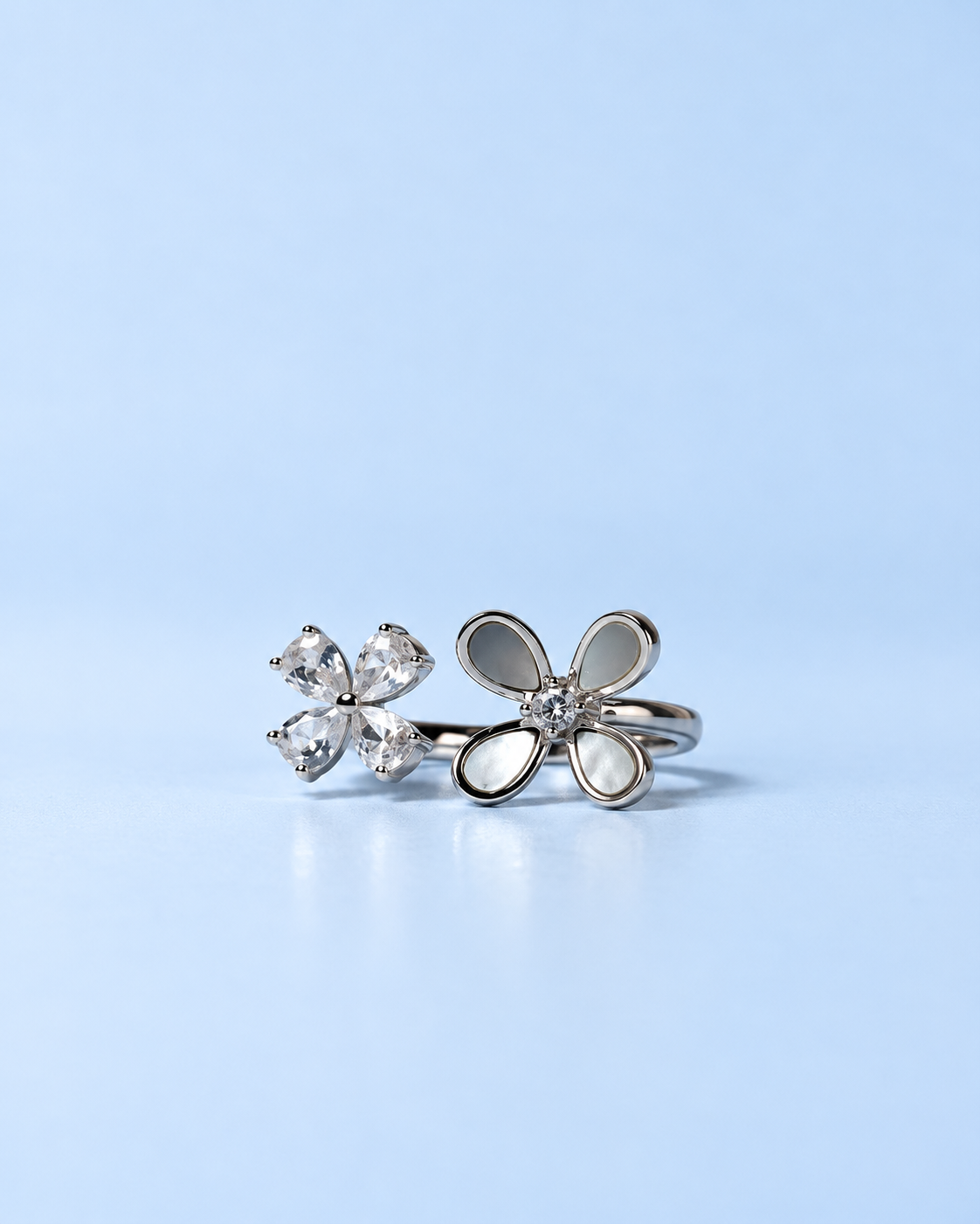 Blooming Petals Silver Ring